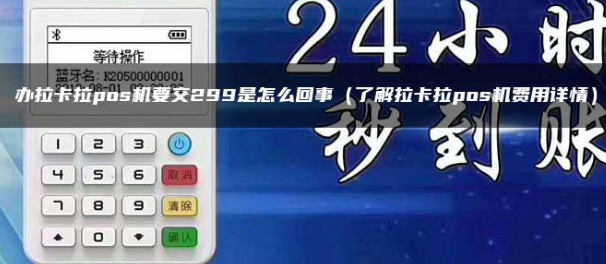 拉卡拉大POS機收299元嗎（拉卡拉大POS機收299元合理嗎）